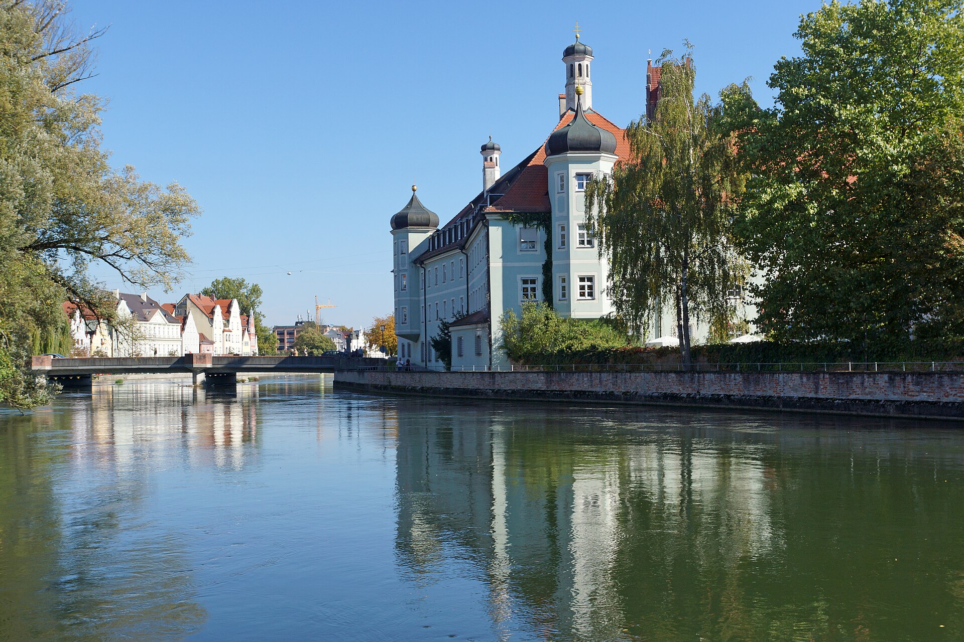 Die Isar an der Hammerinsel in Landshut
